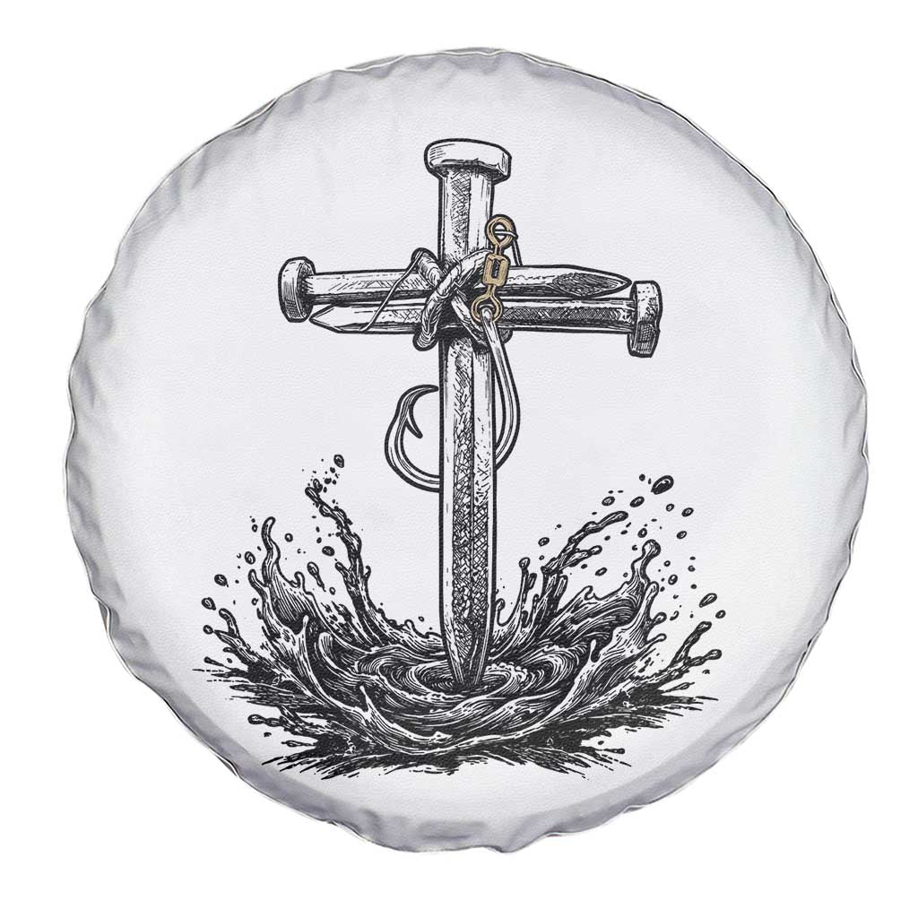 Faith Family Fishing Spare Tire Cover Christian Jesus Cross Fathers Day Gift TS12 Print Your Wear