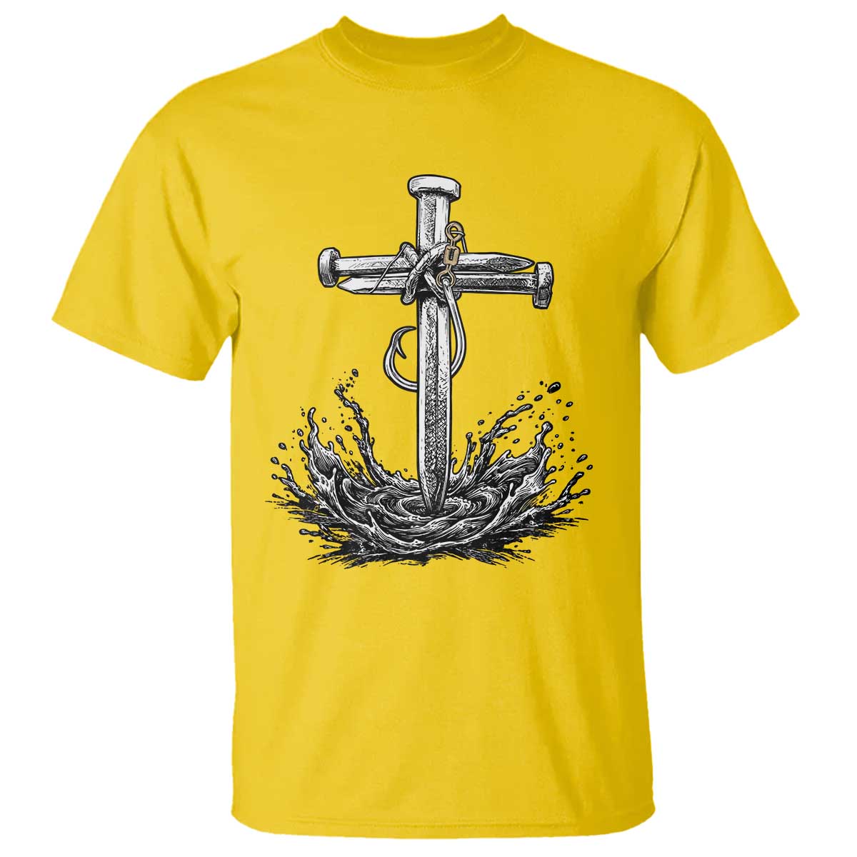 Faith Family Fishing T Shirt Christian Jesus Cross Fathers Day Gift TS12 Daisy Print Your Wear