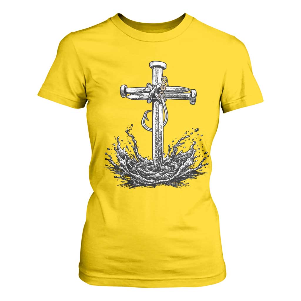 Faith Family Fishing T Shirt For Women Christian Jesus Cross Fathers Day Gift TS12 Daisy Print Your Wear