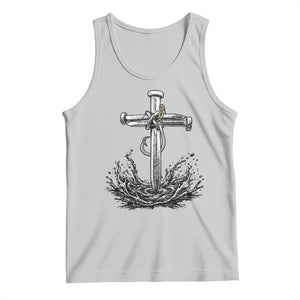Faith Family Fishing Tank Top Christian Jesus Cross Fathers Day Gift TS12 Ash Print Your Wear