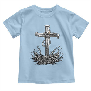 Faith Family Fishing Toddler T Shirt Christian Jesus Cross Fathers Day Gift TS12 Light Blue Print Your Wear