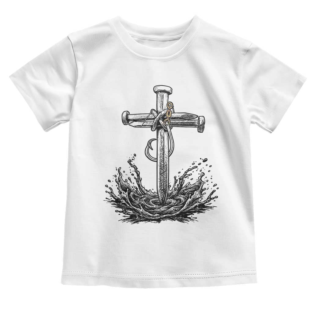 Faith Family Fishing Toddler T Shirt Christian Jesus Cross Fathers Day Gift TS12 White Print Your Wear