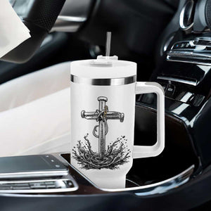 Faith Family Fishing Tumbler With Handle Christian Jesus Cross Fathers Day Gift TS12 Print Your Wear