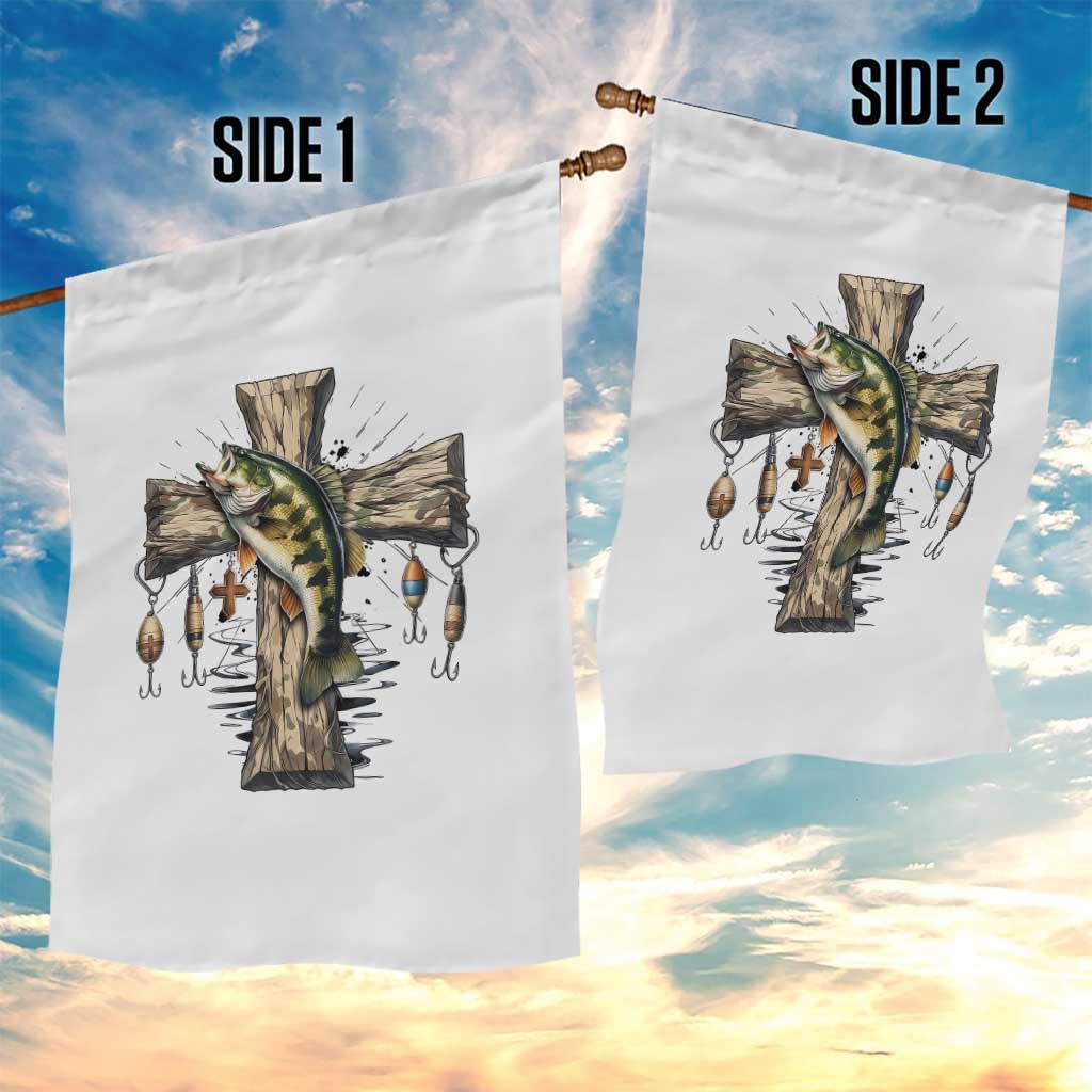 Camo Jesus Cross Fishing Garden Flag Faith Family Fishing Fathers Day TS12 Print Your Wear