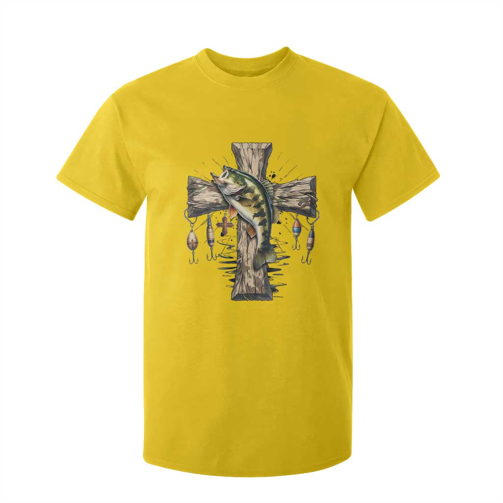 Camo Jesus Cross Fishing T Shirt For Kid Faith Family Fishing Fathers Day TS12 Daisy Print Your Wear