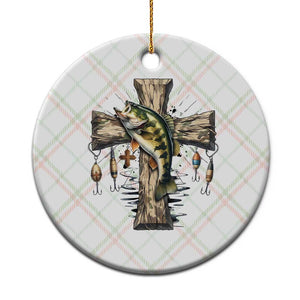 Camo Jesus Cross Fishing Ceramic Ornament Faith Family Fishing Fathers Day TS12 1pc Christmas Plaid Print Your Wear