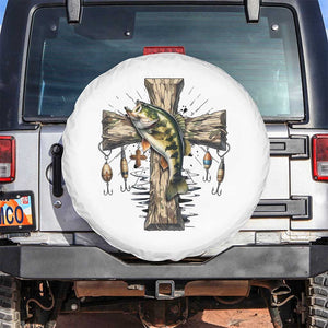 Camo Jesus Cross Fishing Spare Tire Cover Faith Family Fishing Fathers Day TS12 No hole White Print Your Wear
