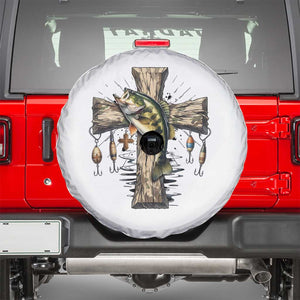 Camo Jesus Cross Fishing Spare Tire Cover Faith Family Fishing Fathers Day TS12 White Print Your Wear