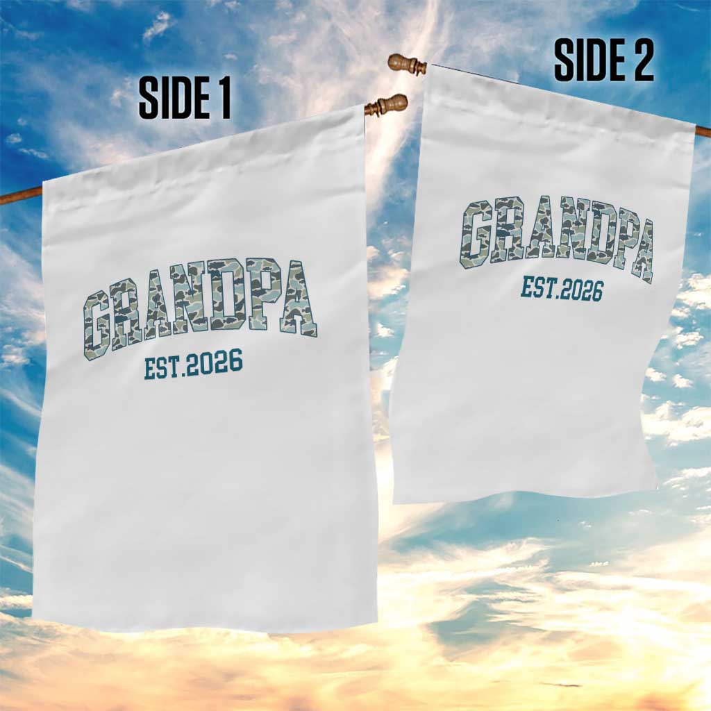 Promoted To Grandpa Est 2026 Garden Flag Camo Fishing New Grandpa Gift TS12 Print Your Wear