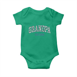 Promoted To Grandpa Est 2026 Baby Onesie Camo Fishing New Grandpa Gift TS12 Irish Green Print Your Wear