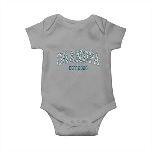 Promoted To Grandpa Est 2026 Baby Onesie Camo Fishing New Grandpa Gift TS12 Sport Gray Print Your Wear