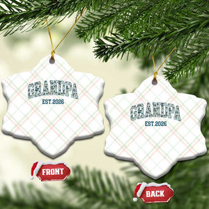 Promoted To Grandpa Est 2026 Ceramic Ornament Camo Fishing New Grandpa Gift TS12 Print Your Wear