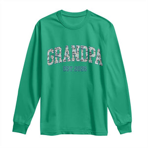 Promoted To Grandpa Est 2026 Long Sleeve Shirt Camo Fishing New Grandpa Gift TS12 Irish Green Print Your Wear