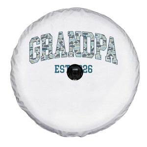Promoted To Grandpa Est 2026 Spare Tire Cover Camo Fishing New Grandpa Gift TS12 Print Your Wear