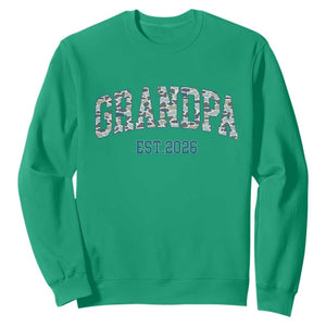 Promoted To Grandpa Est 2026 Sweatshirt Camo Fishing New Grandpa Gift TS12 Irish Green Print Your Wear