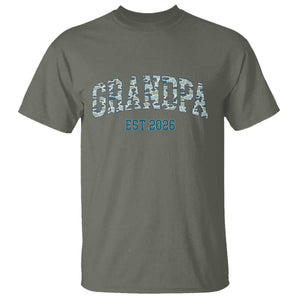 Promoted To Grandpa Est 2026 T Shirt Camo Fishing New Grandpa Gift TS12 Military Green Print Your Wear