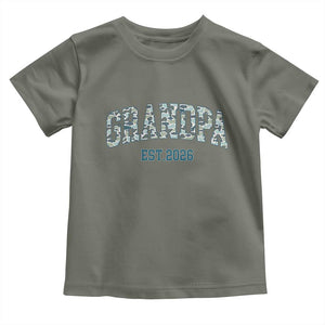 Promoted To Grandpa Est 2026 Toddler T Shirt Camo Fishing New Grandpa Gift TS12 Military Green Print Your Wear