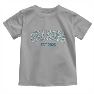 Promoted To Grandpa Est 2026 Toddler T Shirt Camo Fishing New Grandpa Gift TS12 Sport Gray Print Your Wear