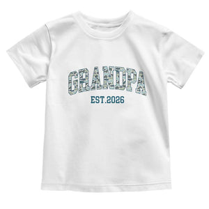 Promoted To Grandpa Est 2026 Toddler T Shirt Camo Fishing New Grandpa Gift TS12 White Print Your Wear
