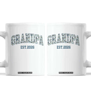 Promoted To Grandpa Est 2026 Coffee Mug Camo Fishing New Grandpa Gift TS12 White Print Your Wear