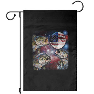 Patriotic Bass Fishing Moon Garden Flag 4th Of July Fisherman Gift TS12 Black Print Your Wear