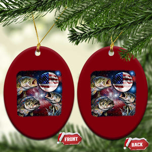 Patriotic Bass Fishing Moon Ceramic Ornament 4th Of July Fisherman Gift TS12 Print Your Wear