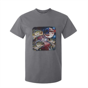 Patriotic Bass Fishing Moon T Shirt For Kid 4th Of July Fisherman Gift TS12 Charcoal Print Your Wear