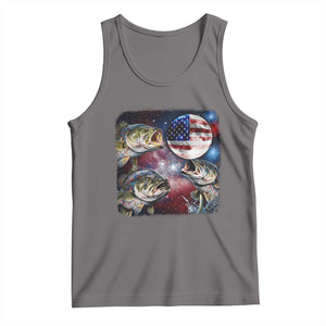 Patriotic Bass Fishing Moon Tank Top 4th Of July Fisherman Gift TS12 Deep Heather Print Your Wear