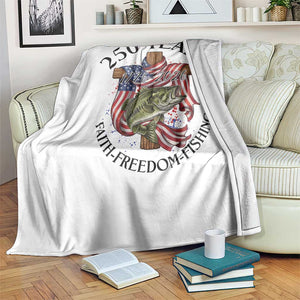 Faith Freedom Fishing Throw Blanket 250 Years Of Christian Fish Hunting TS12 Print Your Wear