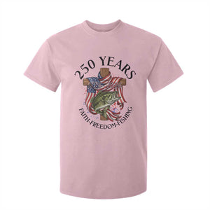 Faith Freedom Fishing T Shirt For Kid 250 Years Of Christian Fish Hunting TS12 Light Pink Print Your Wear