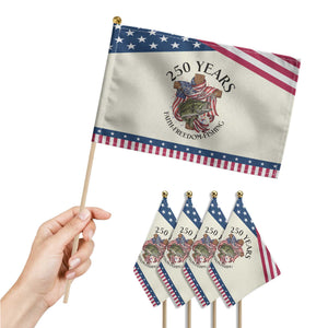 Faith Freedom Fishing Patriotic Handheld Flag 250 Years Of Christian Fish Hunting TS12 Print Your Wear