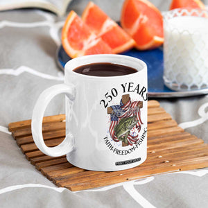 Faith Freedom Fishing Coffee Mug 250 Years Of Christian Fish Hunting TS12 Print Your Wear