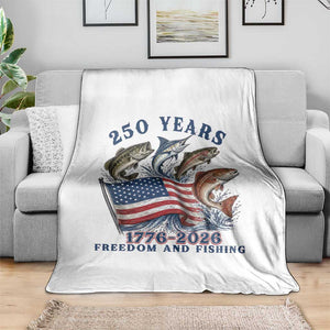 Freedom And Fishing Throw Blanket Patriotic American Flag Fisherman Gift TS12 Print Your Wear
