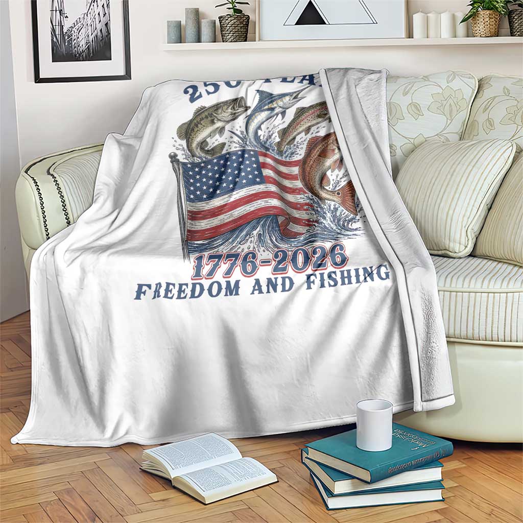 Freedom And Fishing Throw Blanket Patriotic American Flag Fisherman Gift TS12 Print Your Wear