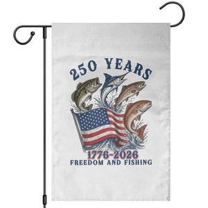 Freedom And Fishing Garden Flag Patriotic American Flag Fisherman Gift TS12 White Print Your Wear