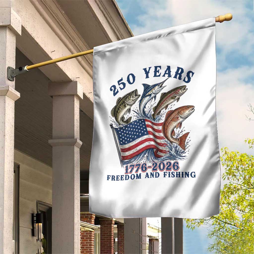 Freedom And Fishing Garden Flag Patriotic American Flag Fisherman Gift TS12 Print Your Wear