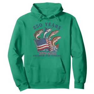 Freedom And Fishing Hoodie Patriotic American Flag Fisherman Gift TS12 Irish Green Print Your Wear