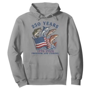Freedom And Fishing Hoodie Patriotic American Flag Fisherman Gift TS12 Sport Gray Print Your Wear