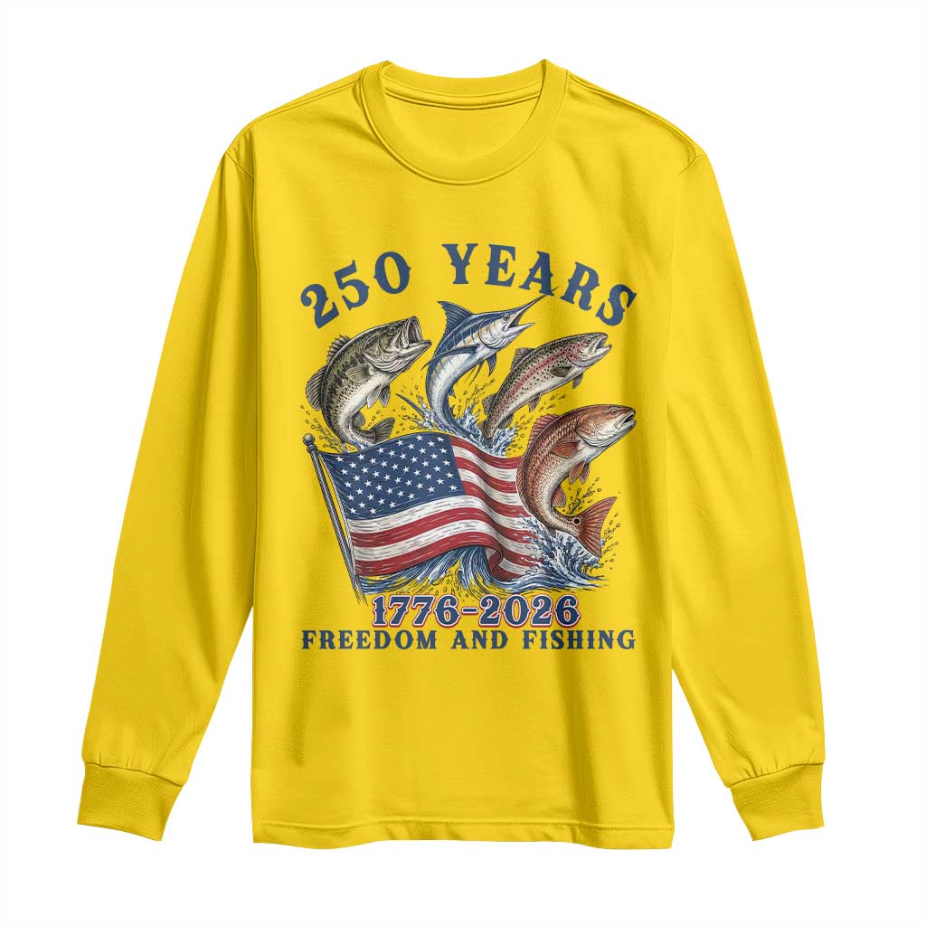 Freedom And Fishing Long Sleeve Shirt Patriotic American Flag Fisherman Gift TS12 Daisy Print Your Wear