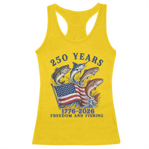 Freedom And Fishing Racerback Tank Top Patriotic American Flag Fisherman Gift TS12 Daisy Print Your Wear