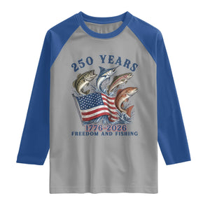 Freedom And Fishing Raglan Shirt Patriotic American Flag Fisherman Gift TS12 Sport Gray Royal Print Your Wear