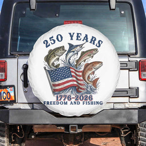 Freedom And Fishing Spare Tire Cover Patriotic American Flag Fisherman Gift TS12 No hole White Print Your Wear