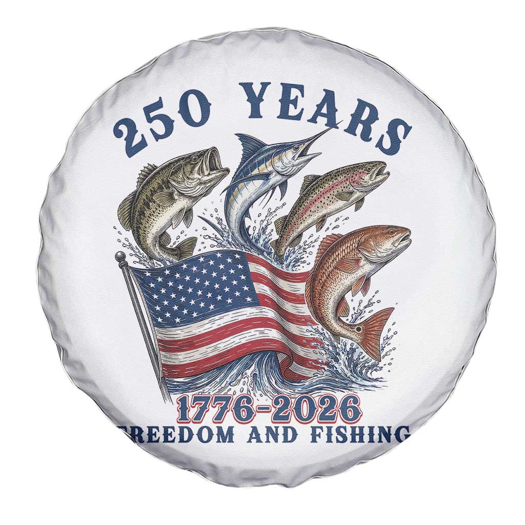 Freedom And Fishing Spare Tire Cover Patriotic American Flag Fisherman Gift TS12 Print Your Wear
