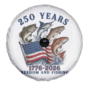 Freedom And Fishing Spare Tire Cover Patriotic American Flag Fisherman Gift TS12 Print Your Wear