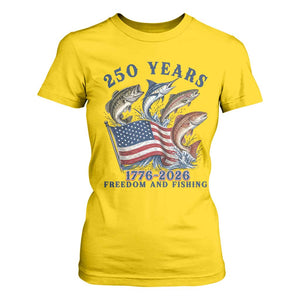 Freedom And Fishing T Shirt For Women Patriotic American Flag Fisherman Gift TS12 Daisy Print Your Wear