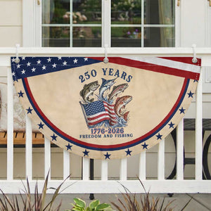 Freedom And Fishing Patriotic Fan Flag American Flag Fisherman Gift