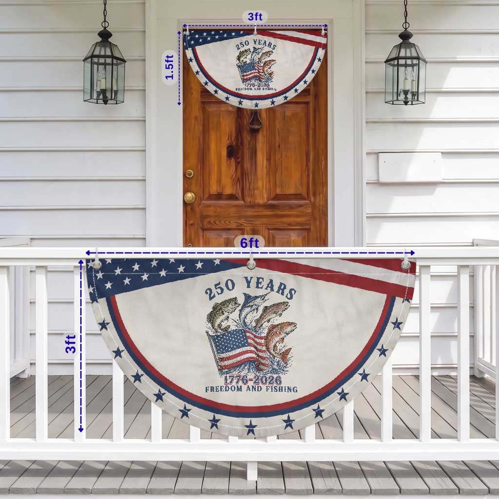 Freedom And Fishing Patriotic Fan Flag American Flag Fisherman Gift