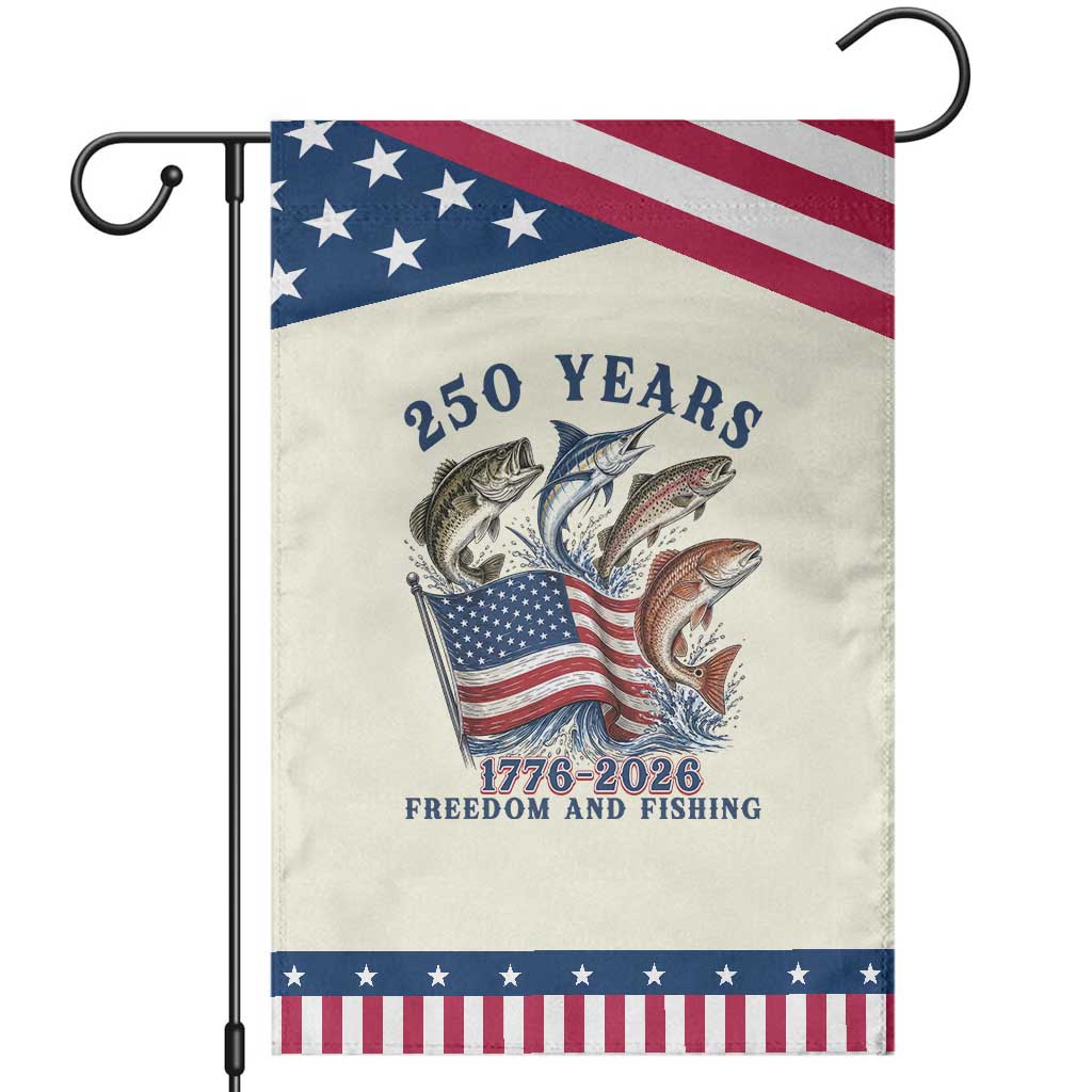 Freedom And Fishing Patriotic Garden Flag American Flag Fisherman Gift TS12 Modern Beige Blue Print Your Wear