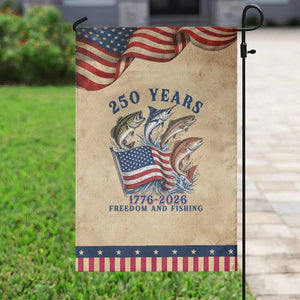 Freedom And Fishing Patriotic Garden Flag American Flag Fisherman Gift TS12 Vintage Rustic Tan Navy Print Your Wear