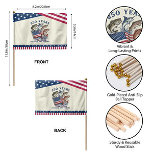 Freedom And Fishing Patriotic Handheld Flag American Flag Fisherman Gift TS12 Print Your Wear